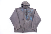 Vintage Miami Ink Grunge Graphic Full Zip Hoodie
