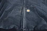 Carhartt Logo Patch Black Full Zip Jacket