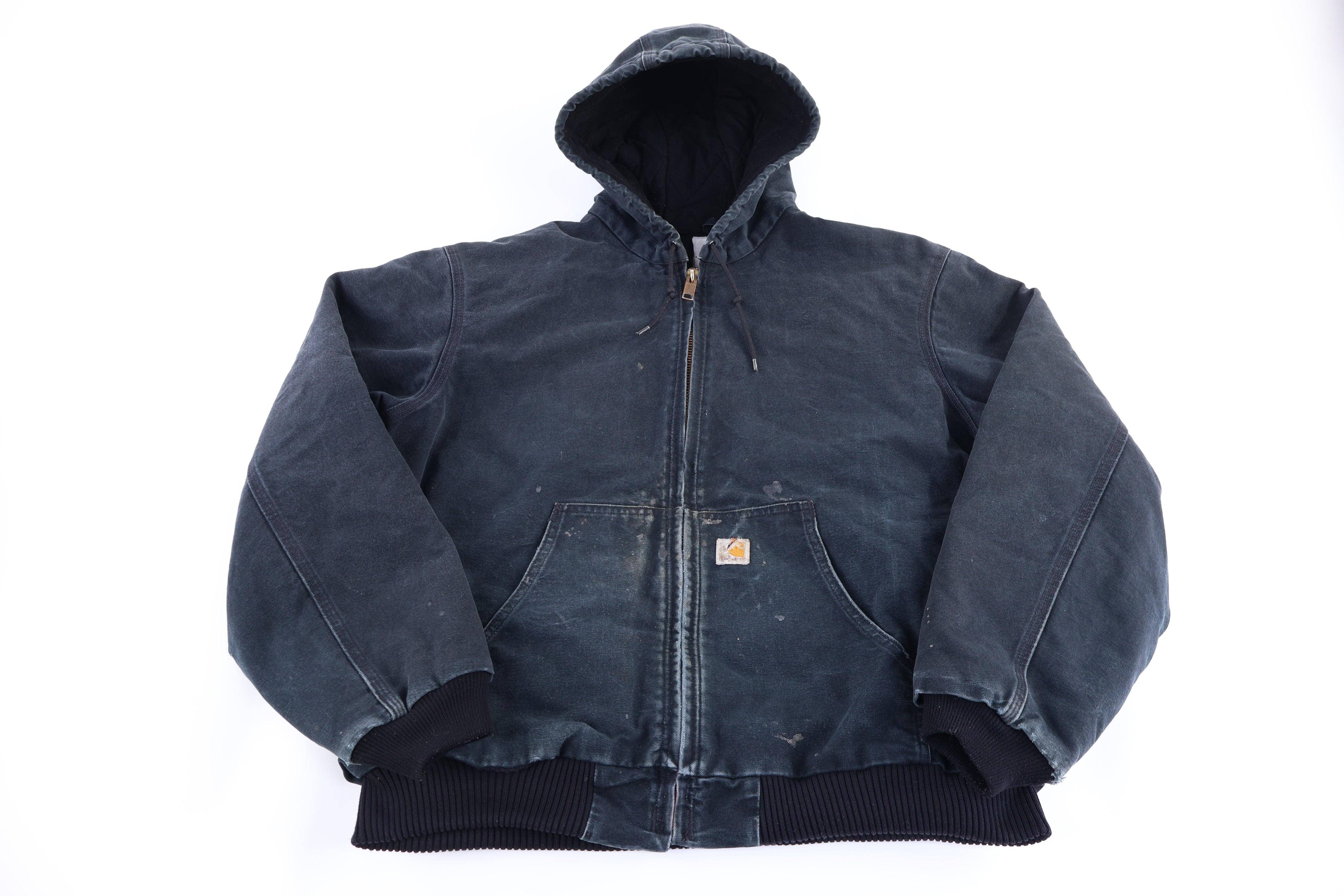 Carhartt Logo Patch Black Full Zip Jacket