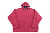 Vintage Nike Embroidered Logo Maroon Pullover Hoodie