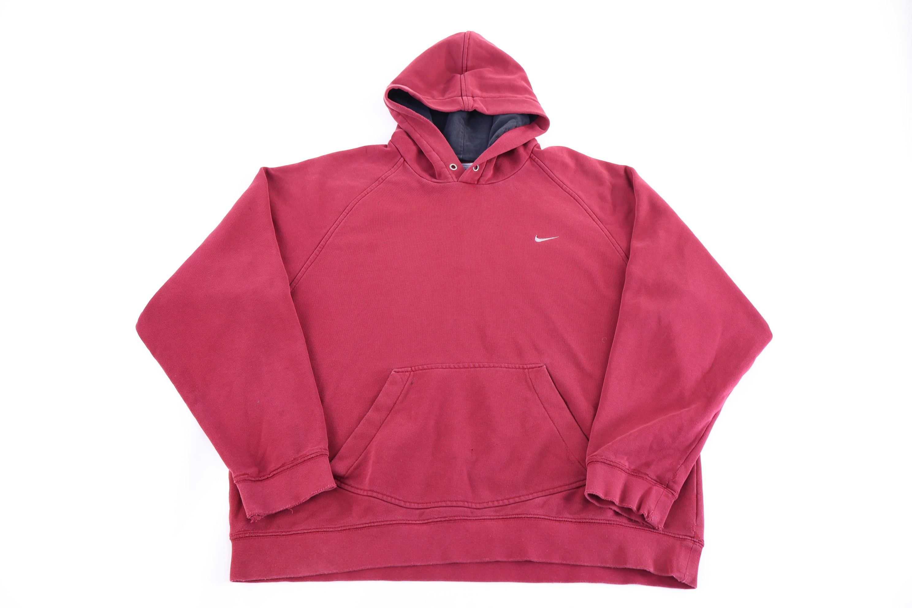 Vintage Nike Embroidered Logo Maroon Pullover Hoodie