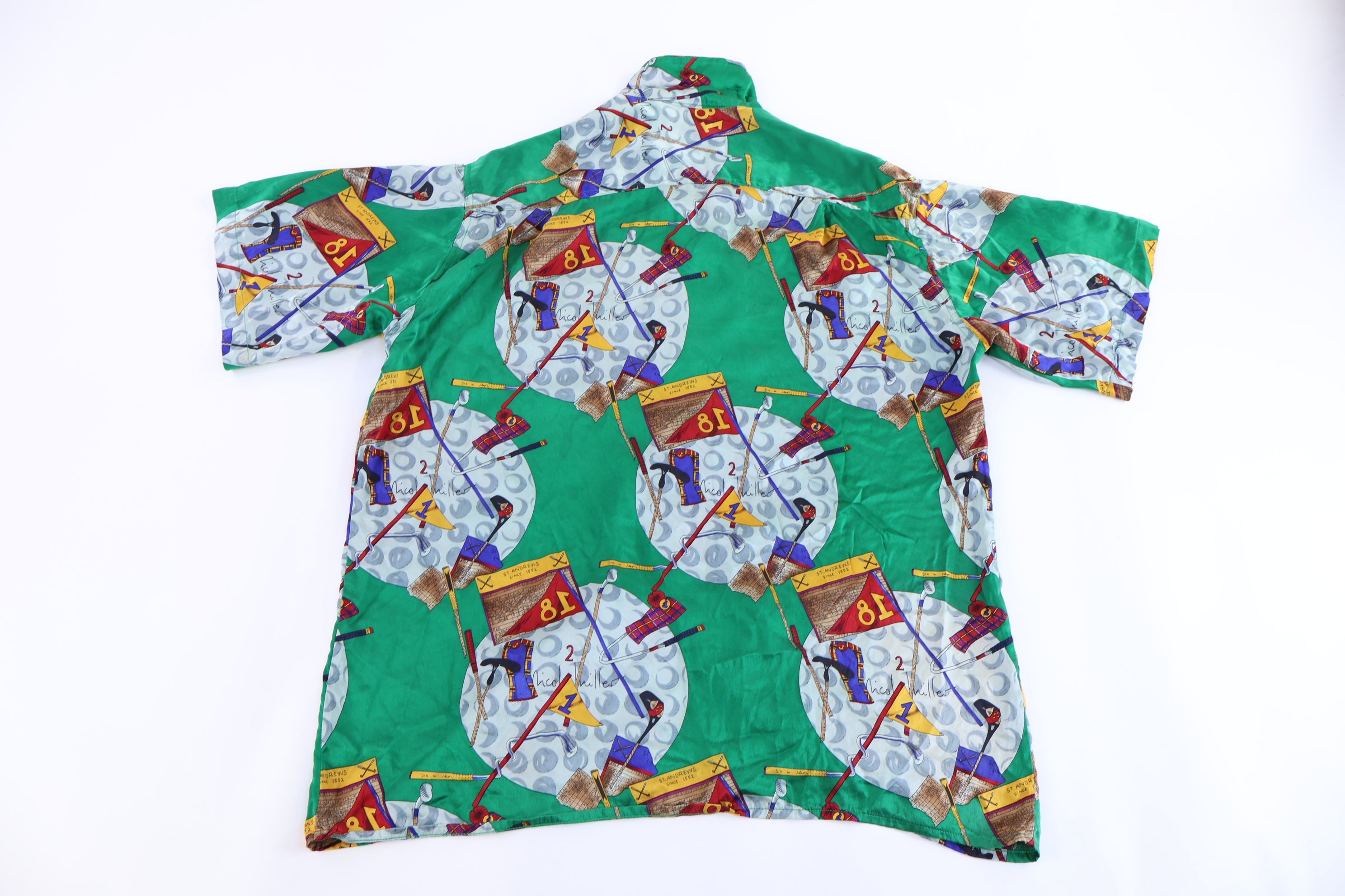 90's Nicole Miller Golf Graphic Button Down