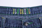 Y2K Old Skool Dark Wash Denim Shorts