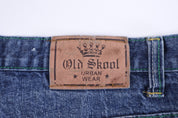 Y2K Old Skool Dark Wash Denim Shorts