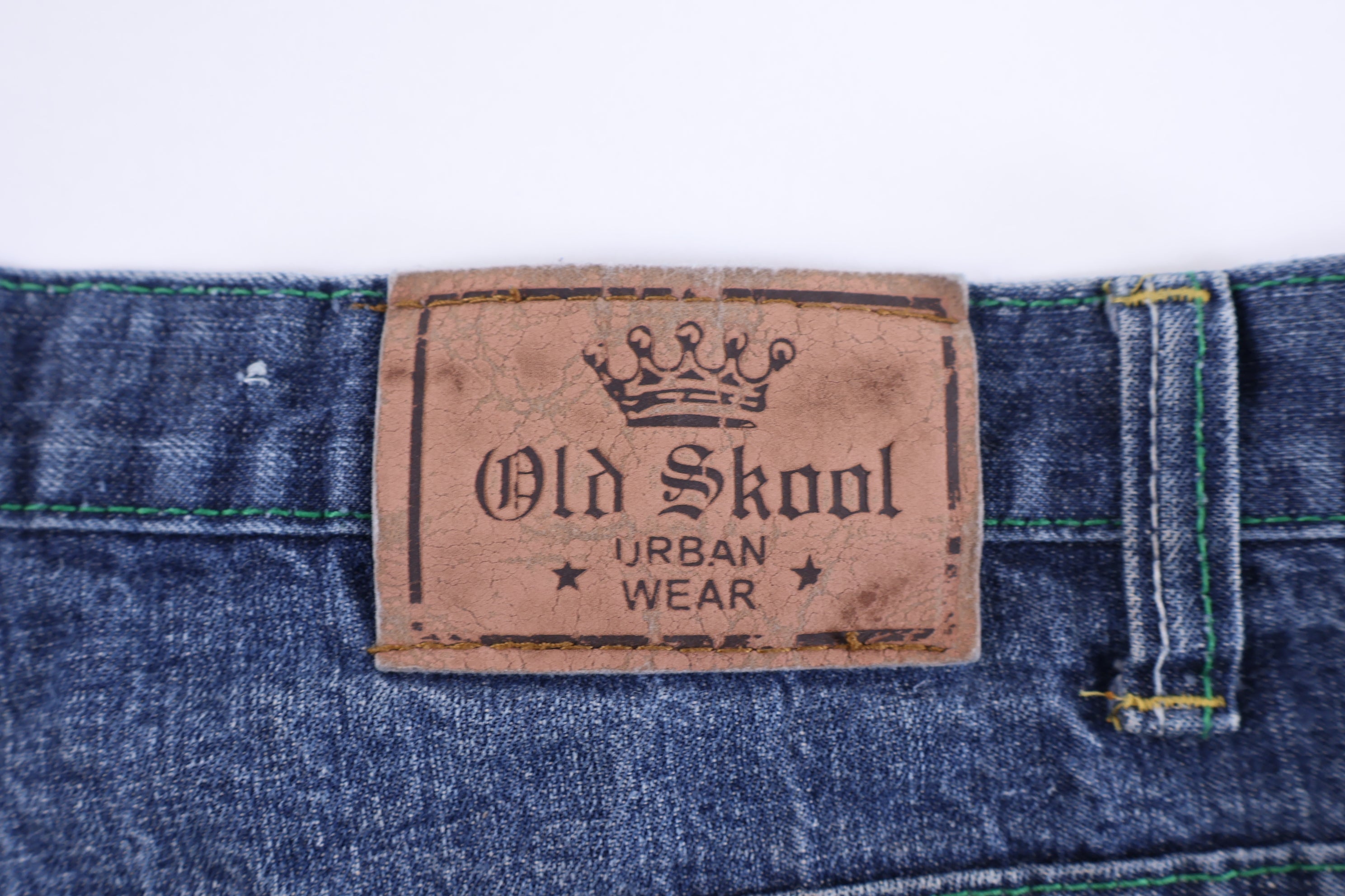 Y2K Old Skool Dark Wash Denim Shorts