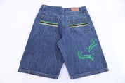 Y2K Old Skool Dark Wash Denim Shorts