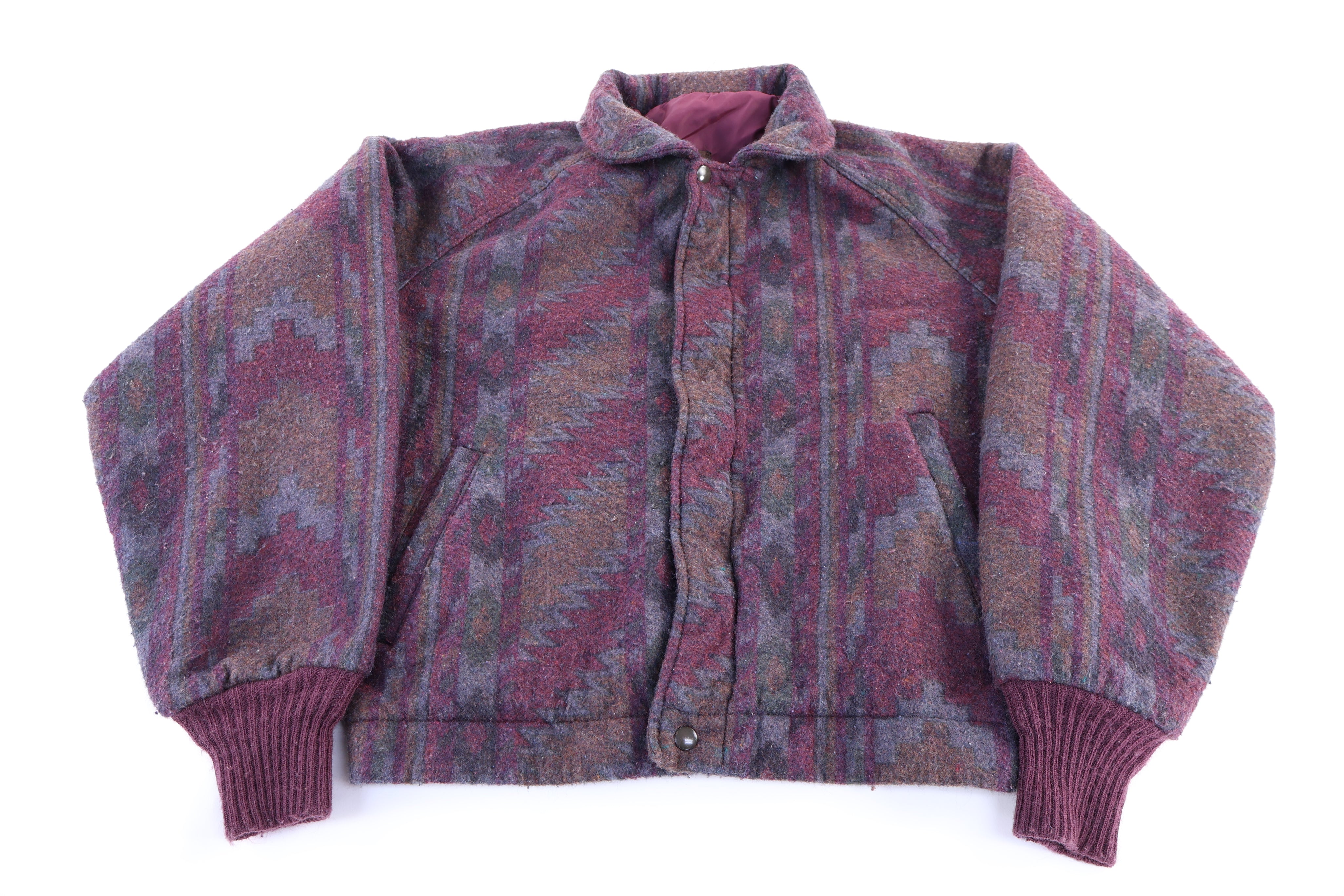 90's Wall's Western Pattern Bomber Jacket