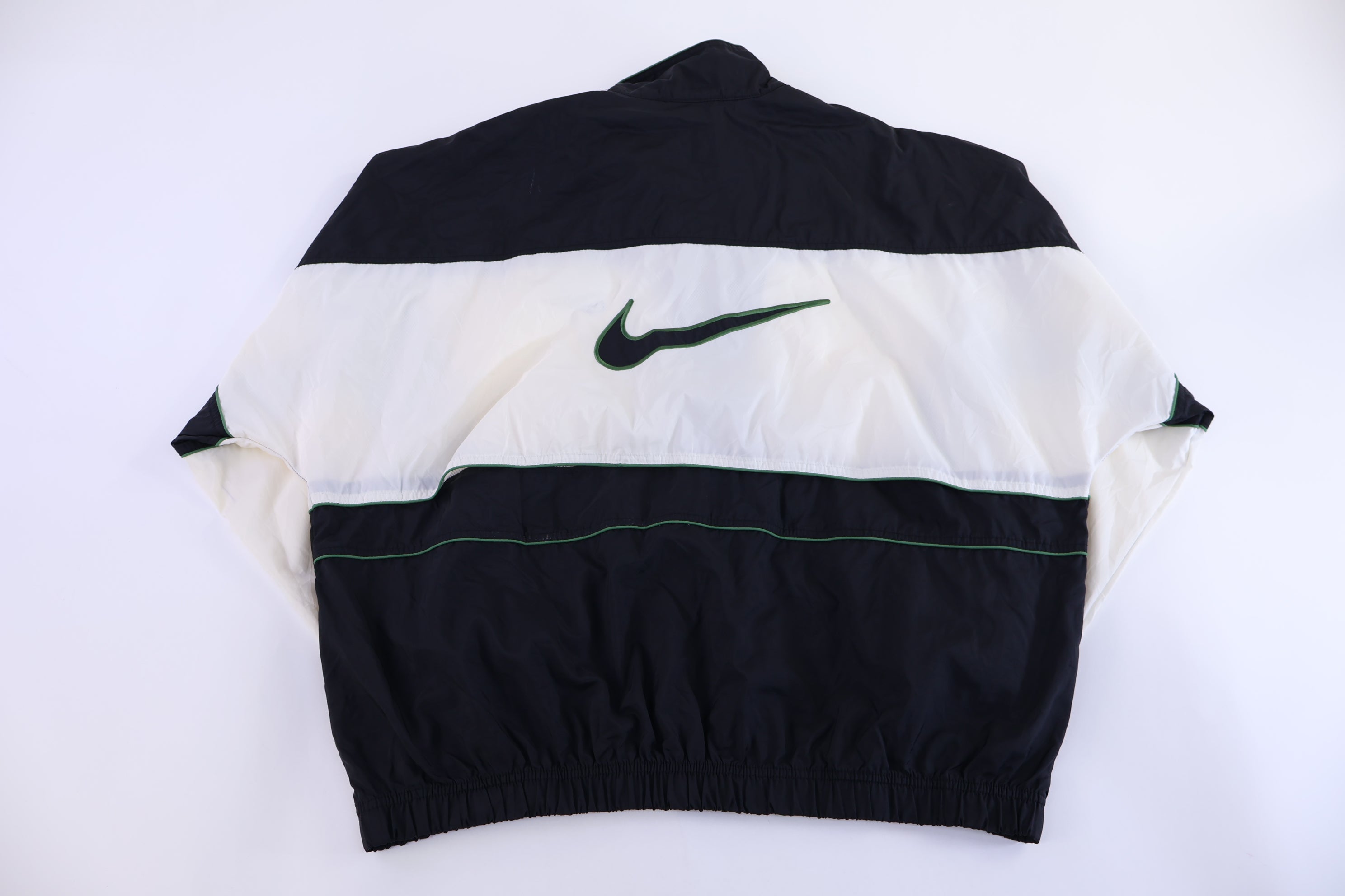 90's Nike Embroidered Logo Black & White Full Zip Jacket