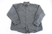 Carhartt Logo Patch Green LS Button Down