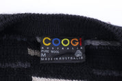 Vintage Coogi Australia Black & White Knit Cardigan Sweater