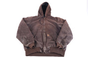 Carhartt Logo Patch Brown Full Zip Jacket
