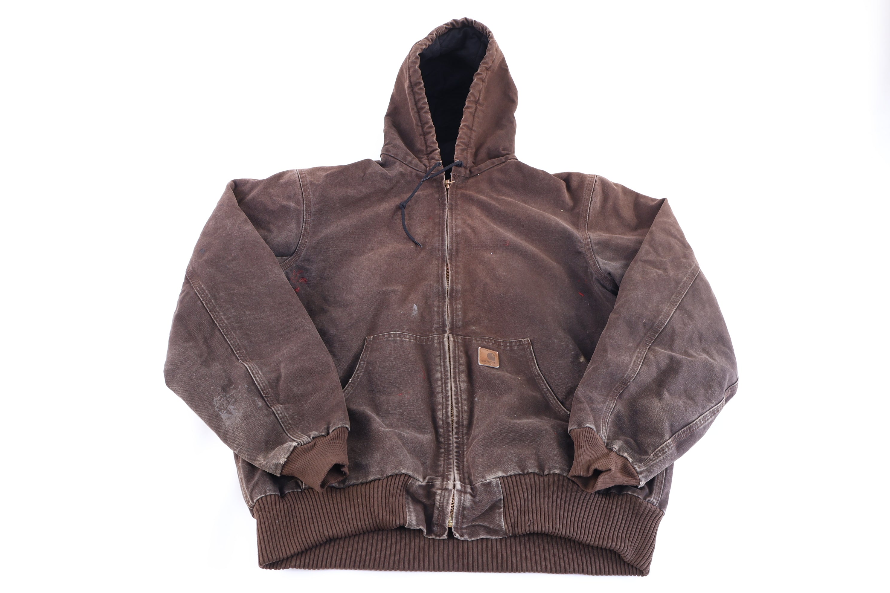 Carhartt Logo Patch Brown Full Zip Jacket