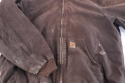 Carhartt Logo Patch Brown Full Zip Jacket
