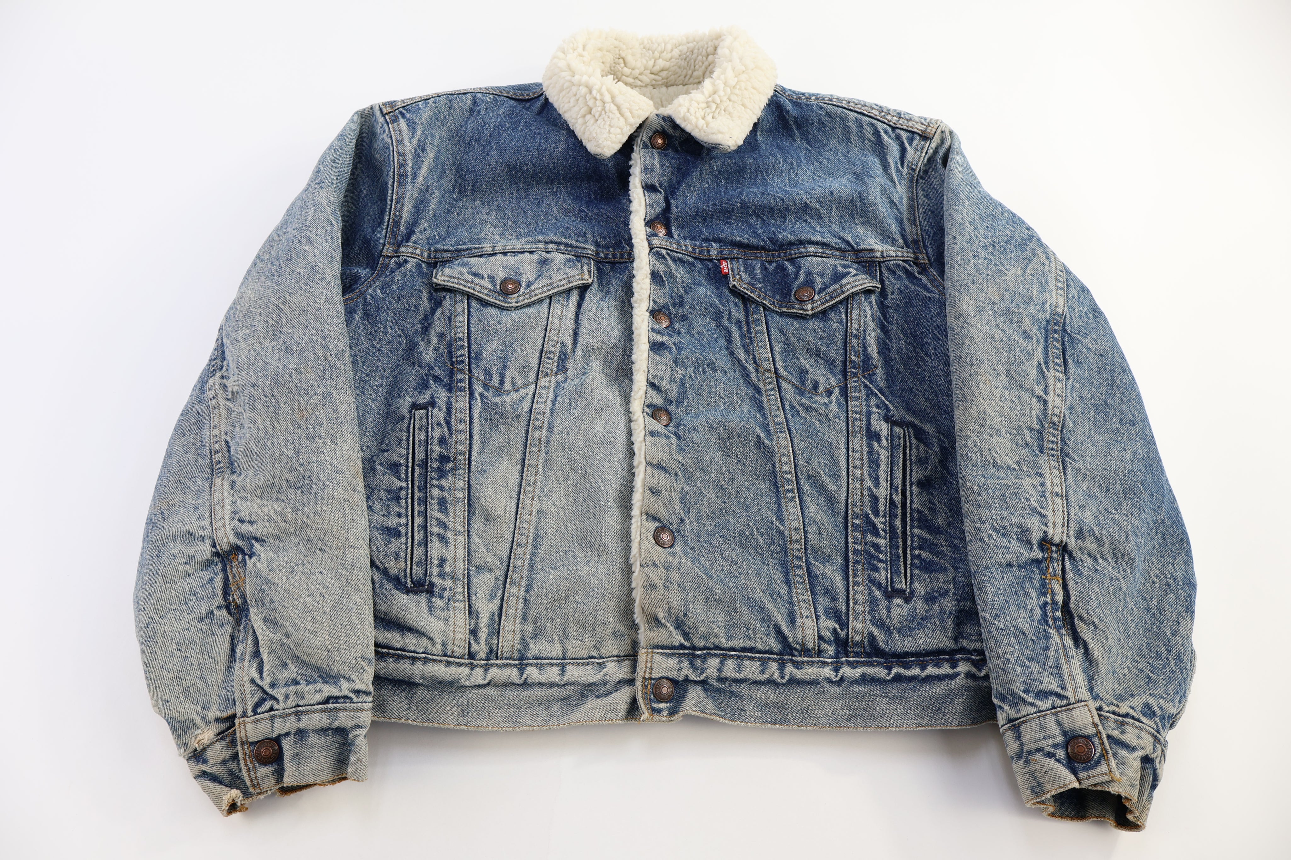 80's Levi's Medium Wash Sherpa Lined Jacket