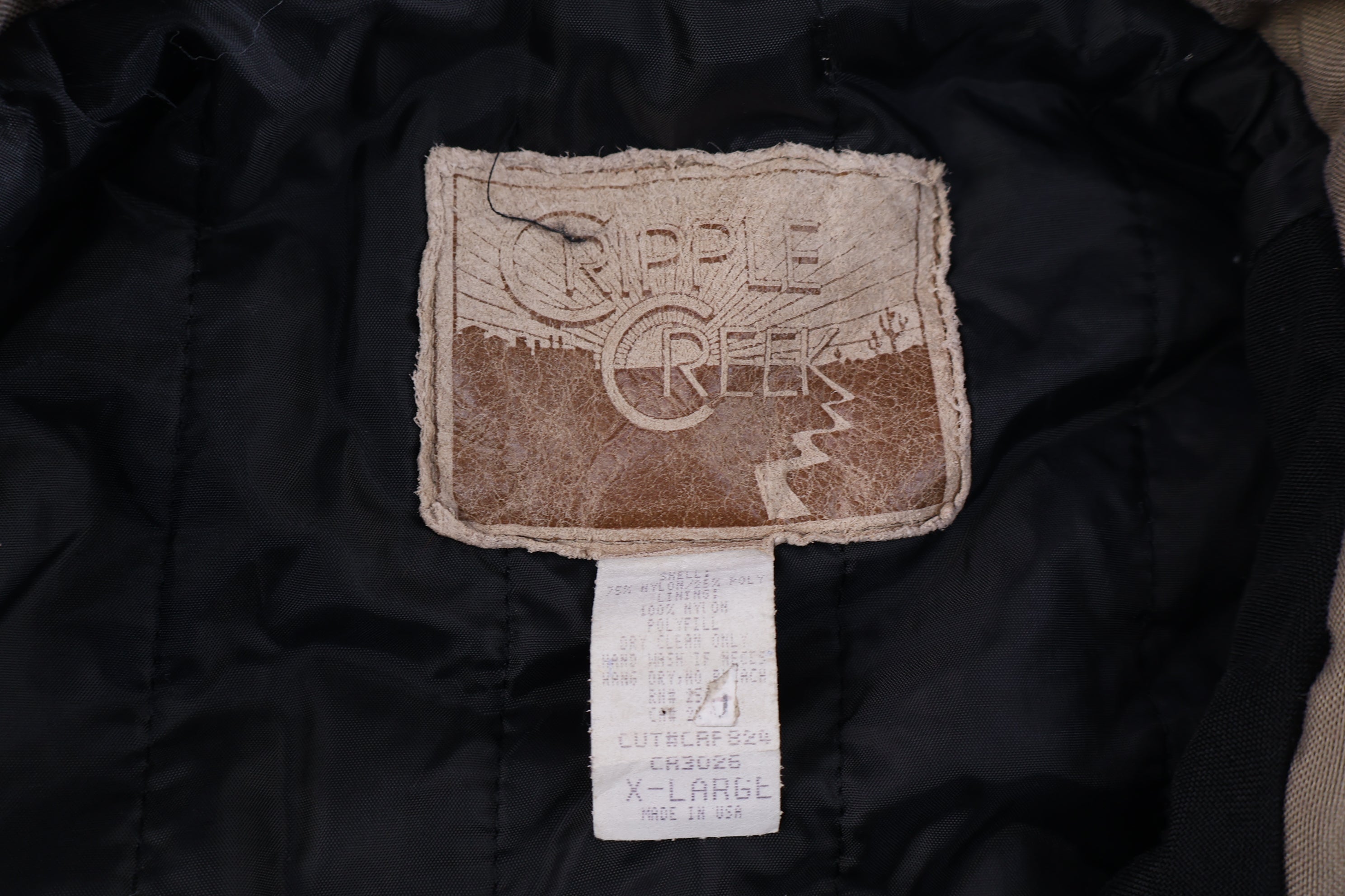 Vintage Cripple Creek Black & Tan Full Zip Jacket