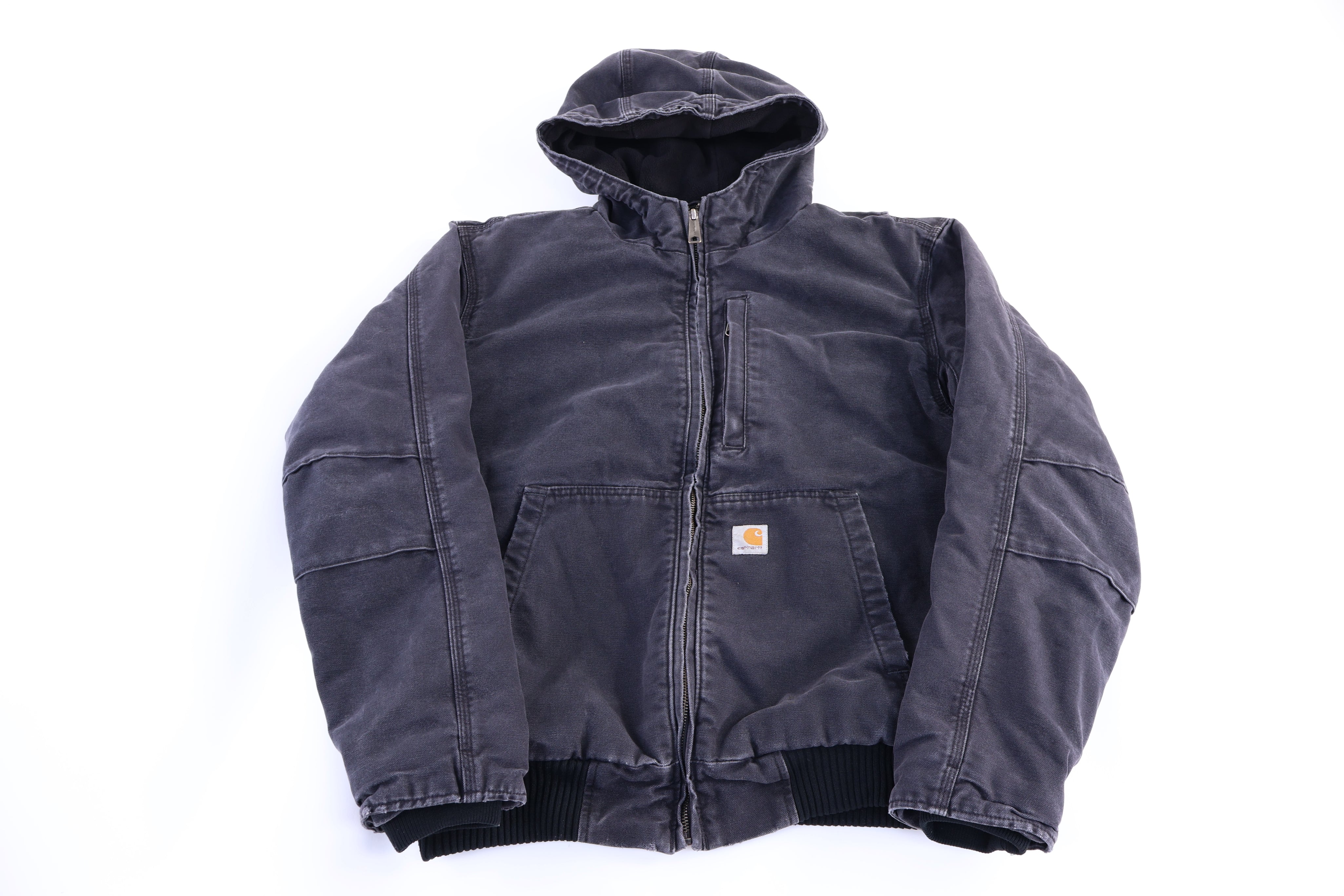 Carhartt Logo Patch Black Full Zip Jacket