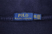 Polo Ralph Lauren Embroidered Logo Blue Quarter Zip Sweater