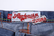 Y2K Akadmiks Dark Wash Embroidered Denim Shorts