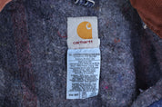 Carhartt Logo Patch Blanket Lined Denim Chore Jacket