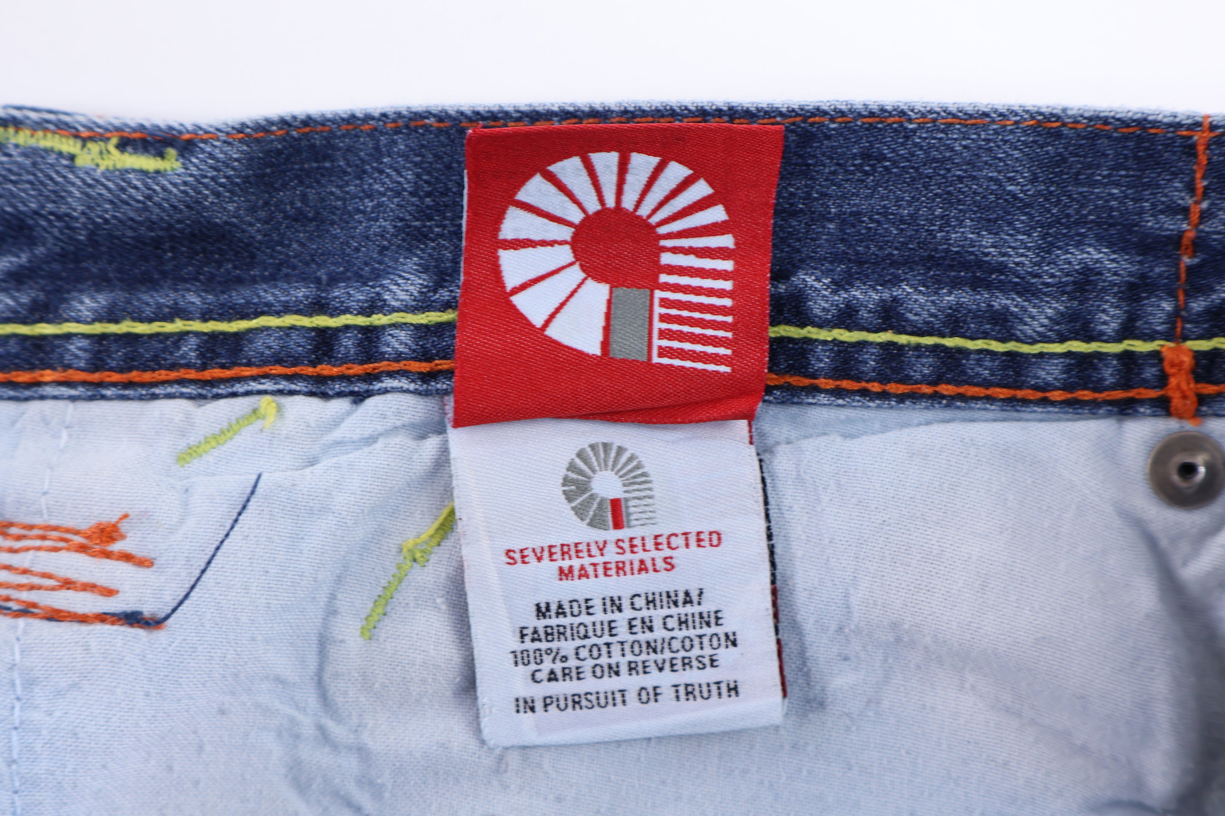 Y2K Akadmiks Dark Wash Embroidered Denim Shorts
