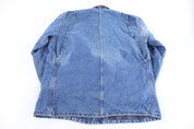 Carhartt Logo Patch Blanket Lined Denim Chore Jacket