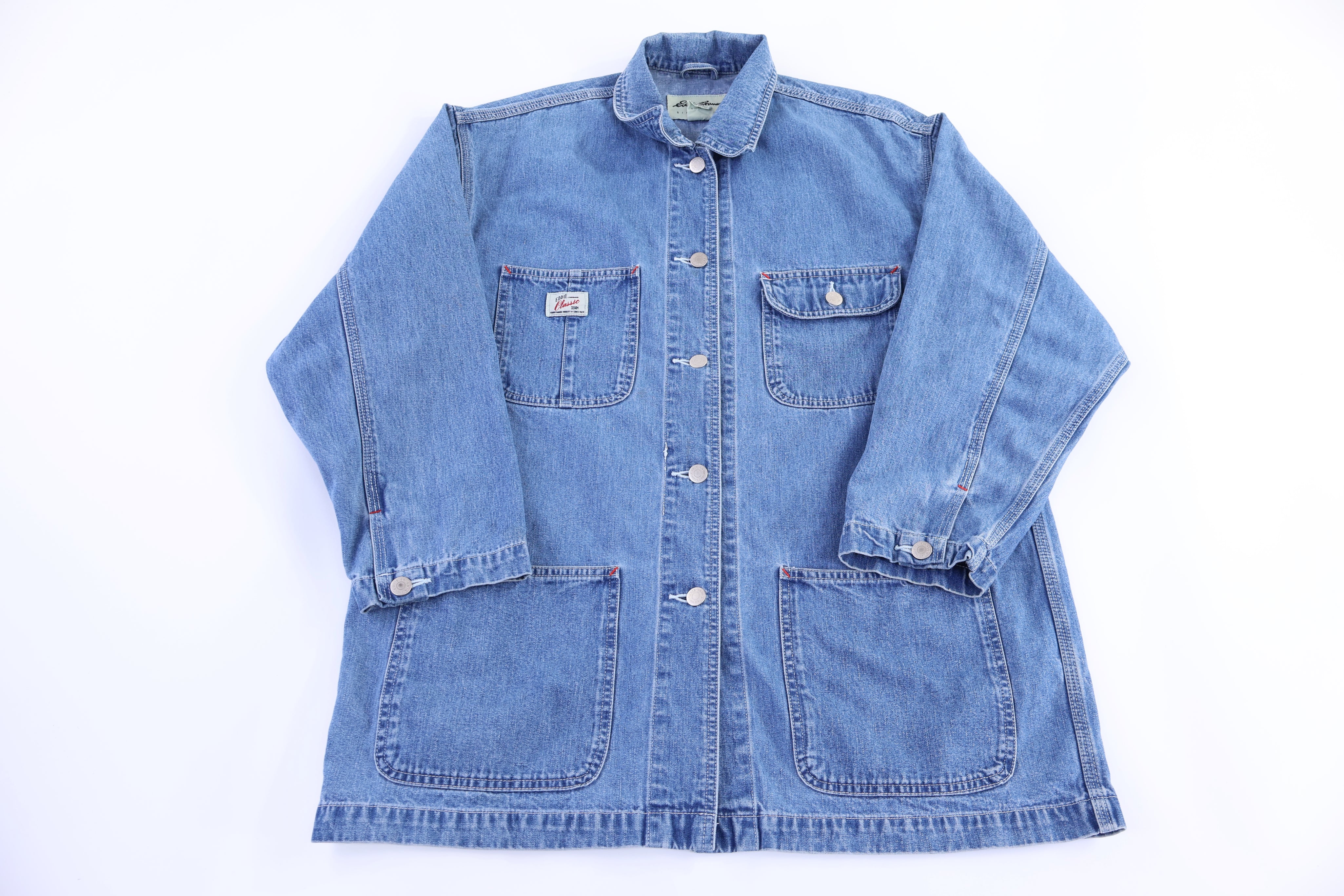 Women's Eddie Bauer Medium Wash Denim Chore Jacket