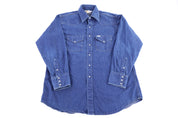 90's Carhartt Logo Patch Denim LS Button Down