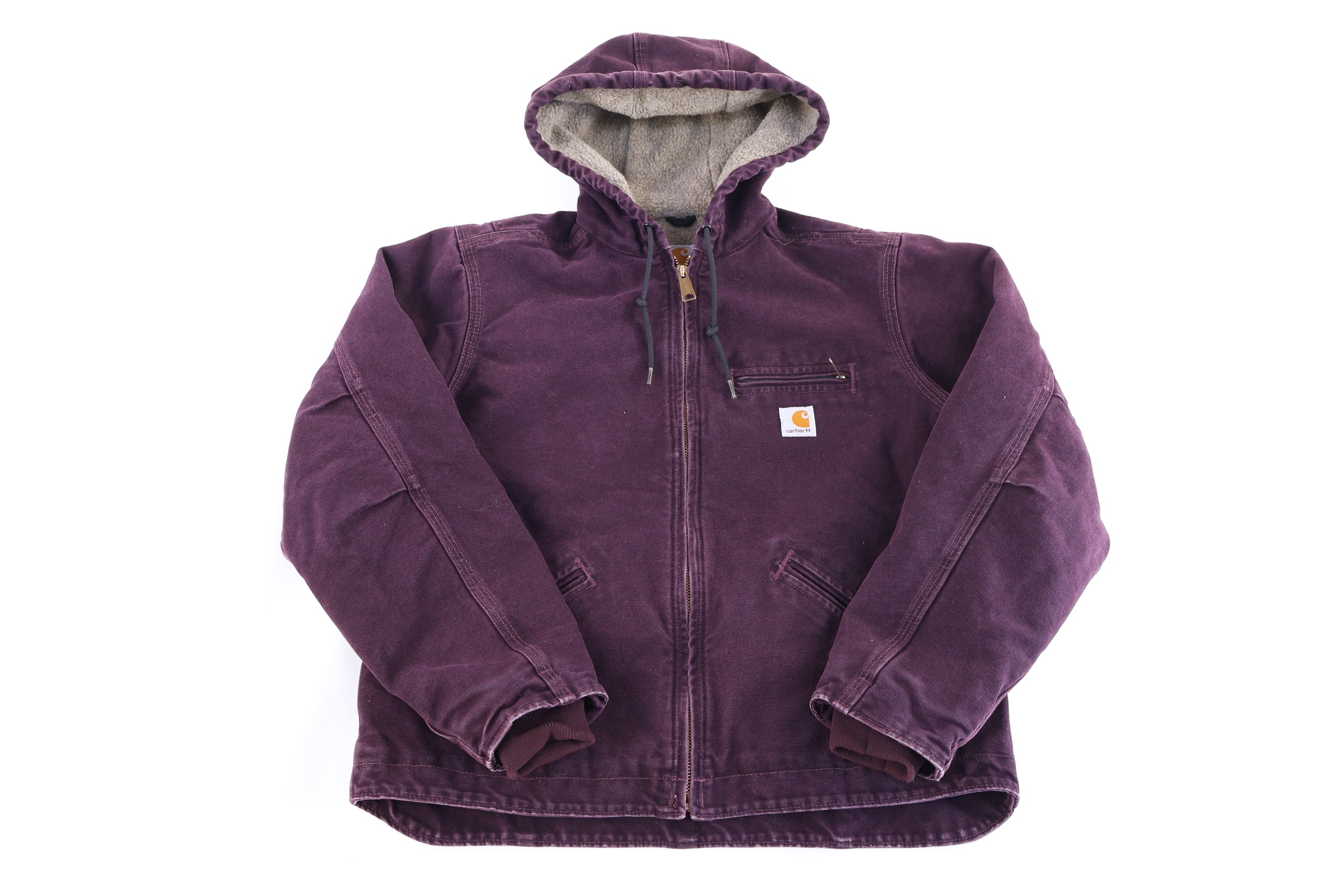 Women's Carhartt Logo Patch Purple Full Zip Jacket