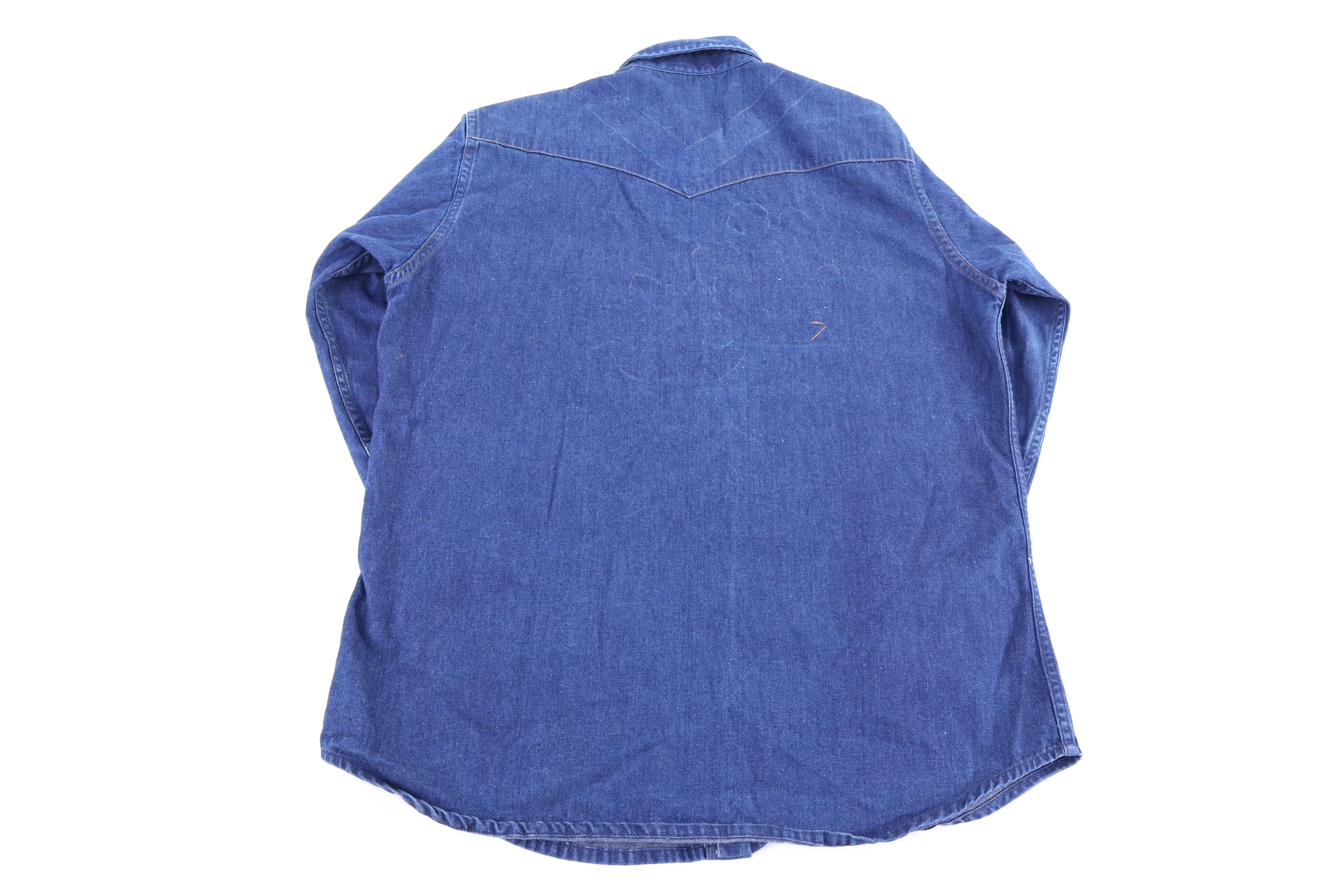 90's Carhartt Logo Patch Denim LS Button Down