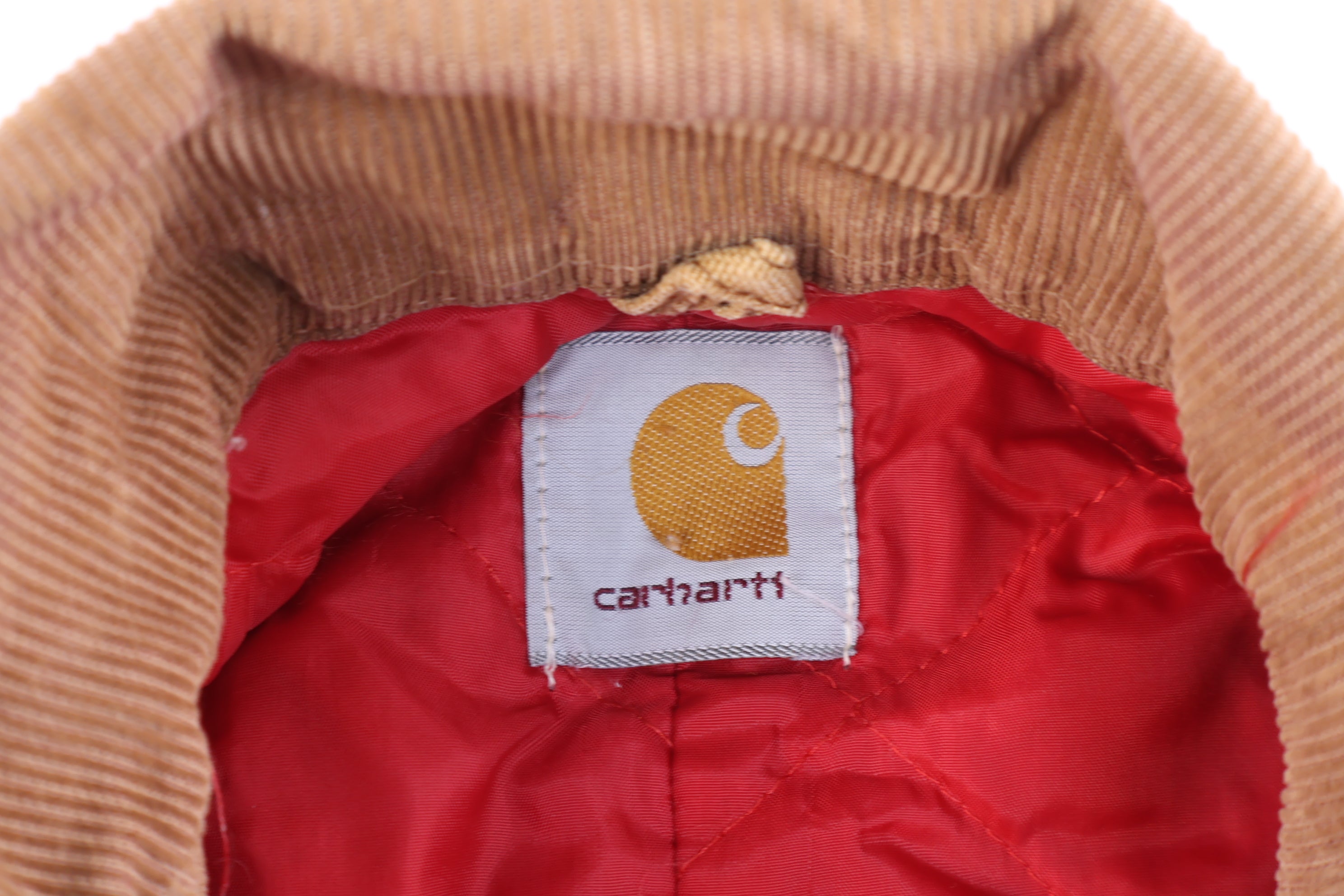 Carhartt Logo Patch Tan Blanket Lined Detroit Jacket