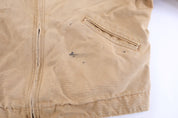 Carhartt Logo Patch Tan Blanket Lined Detroit Jacket