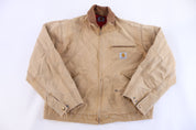 Carhartt Logo Patch Tan Blanket Lined Detroit Jacket