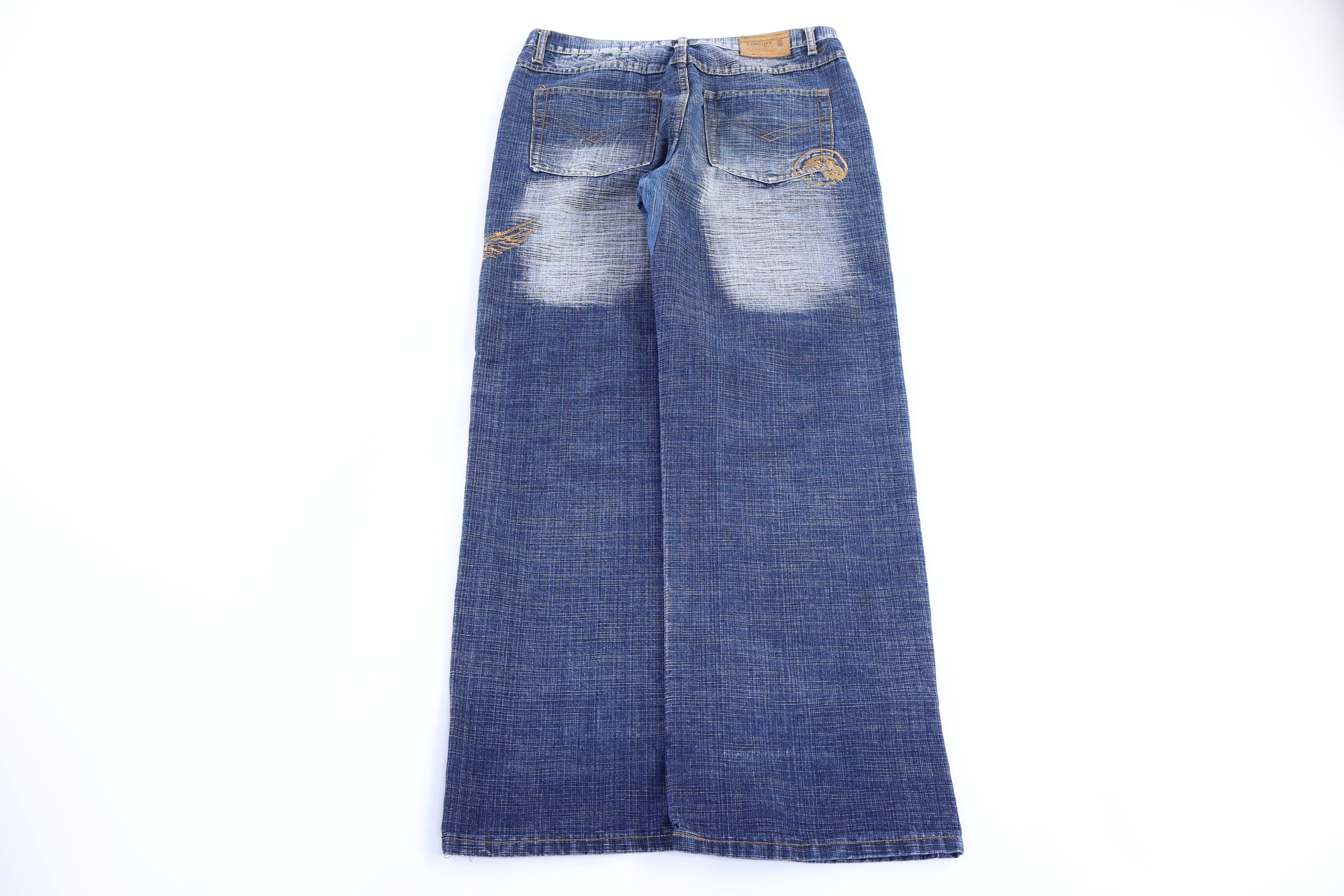 Y2K Circuit Dark Wash Denim Jeans
