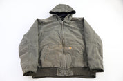 Carhartt Logo Patch Green Full Zip Hooded Jacket