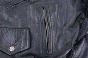 90's New Age Black Leather Jacket