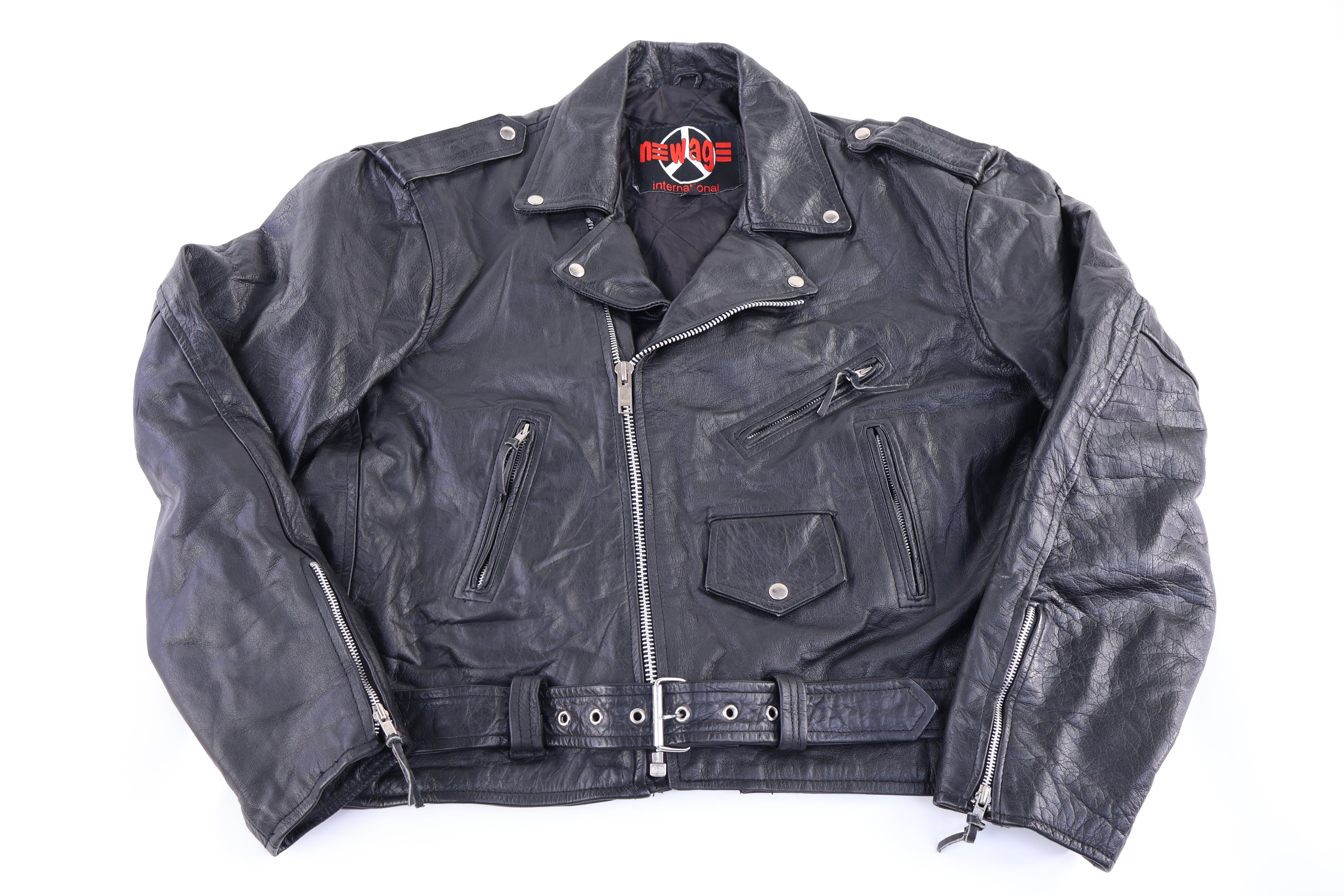 90's New Age Black Leather Jacket