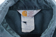 90’s Carhartt Logo Patch Green LS Button Down