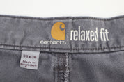 Carhartt Logo Patch Grey Relaxed Fit Pants