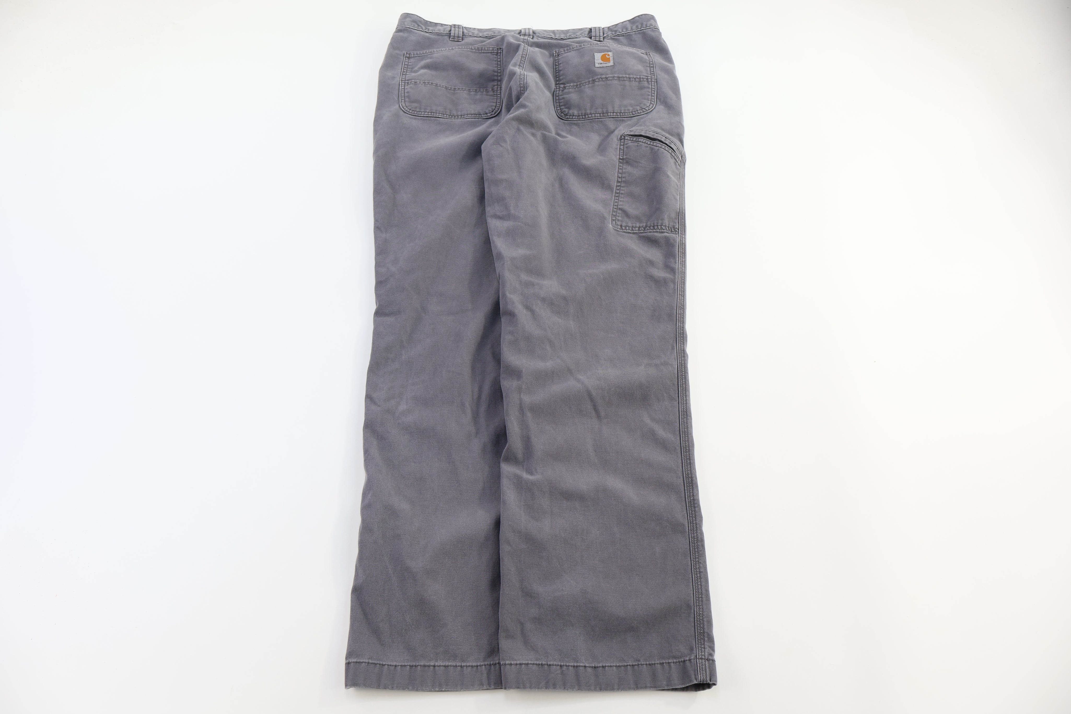 Carhartt Logo Patch Grey Relaxed Fit Pants