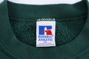 90's Russell Athletic Green Blank Sweatshirt