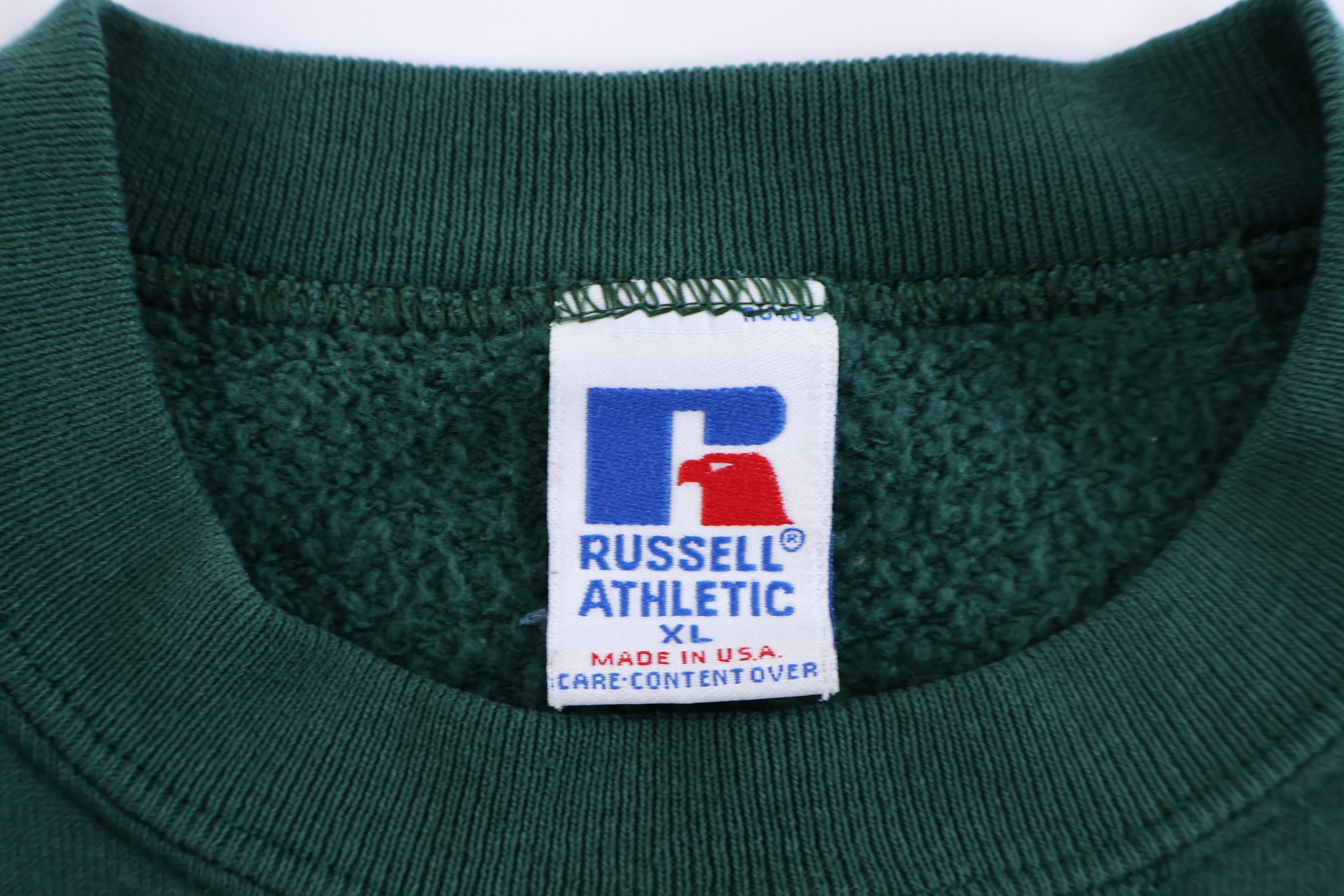 90's Russell Athletic Green Blank Sweatshirt
