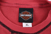Harley Davidson Motorcycles Red Thermal LS T-shirt