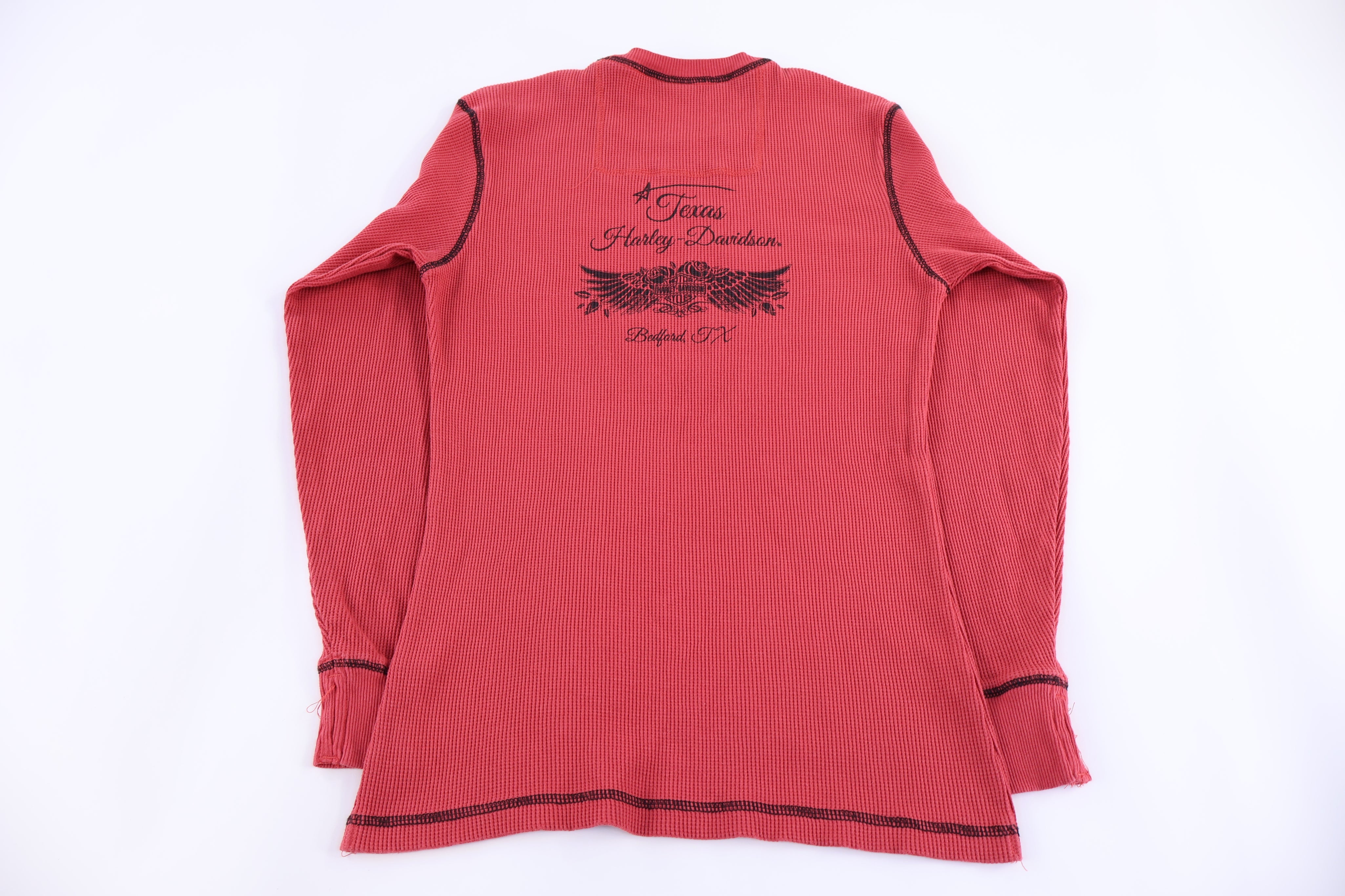 Harley Davidson Motorcycles Red Thermal LS T-shirt