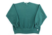 90's Russell Athletic Green Blank Sweatshirt