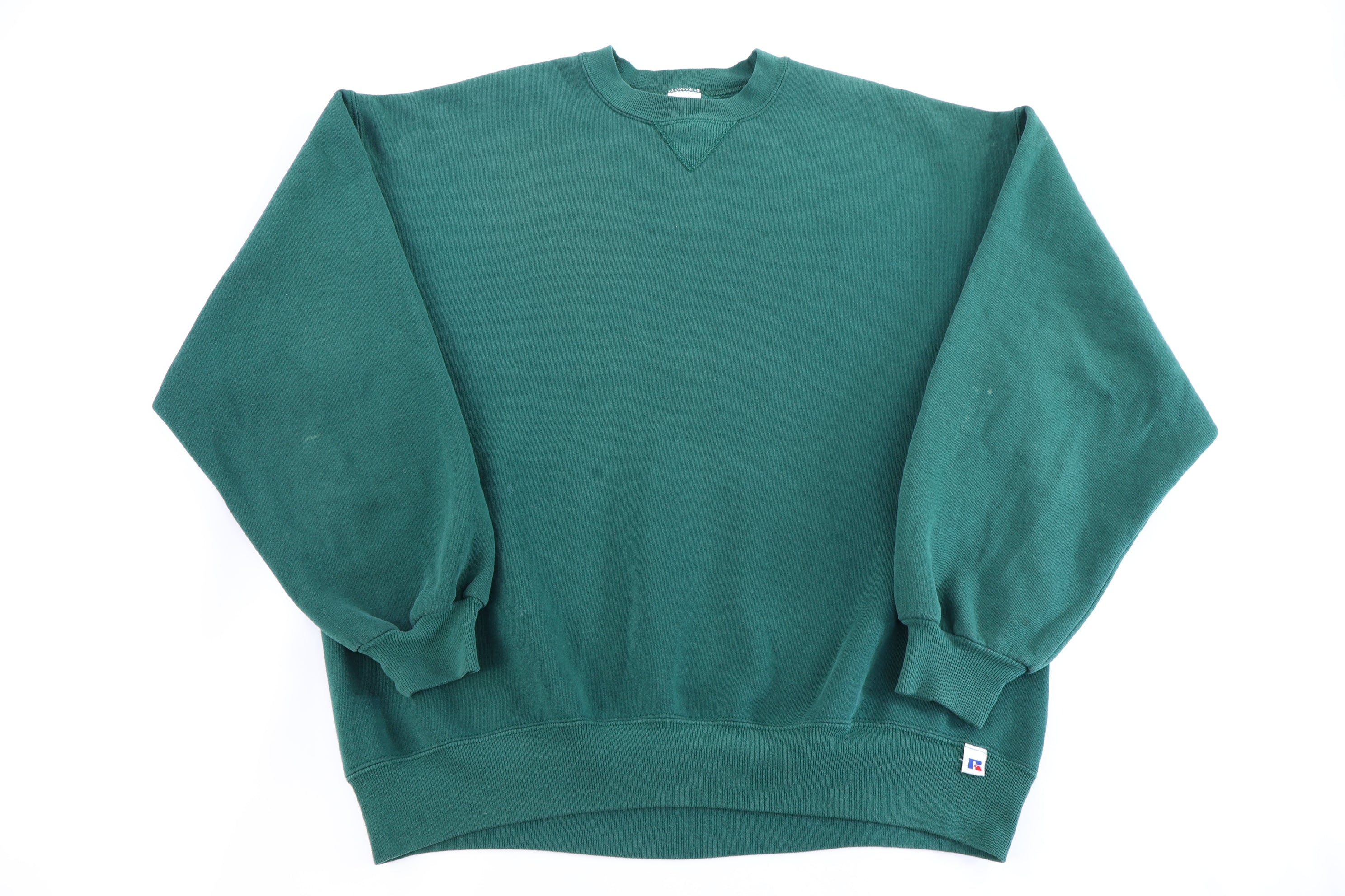 90's Russell Athletic Green Blank Sweatshirt