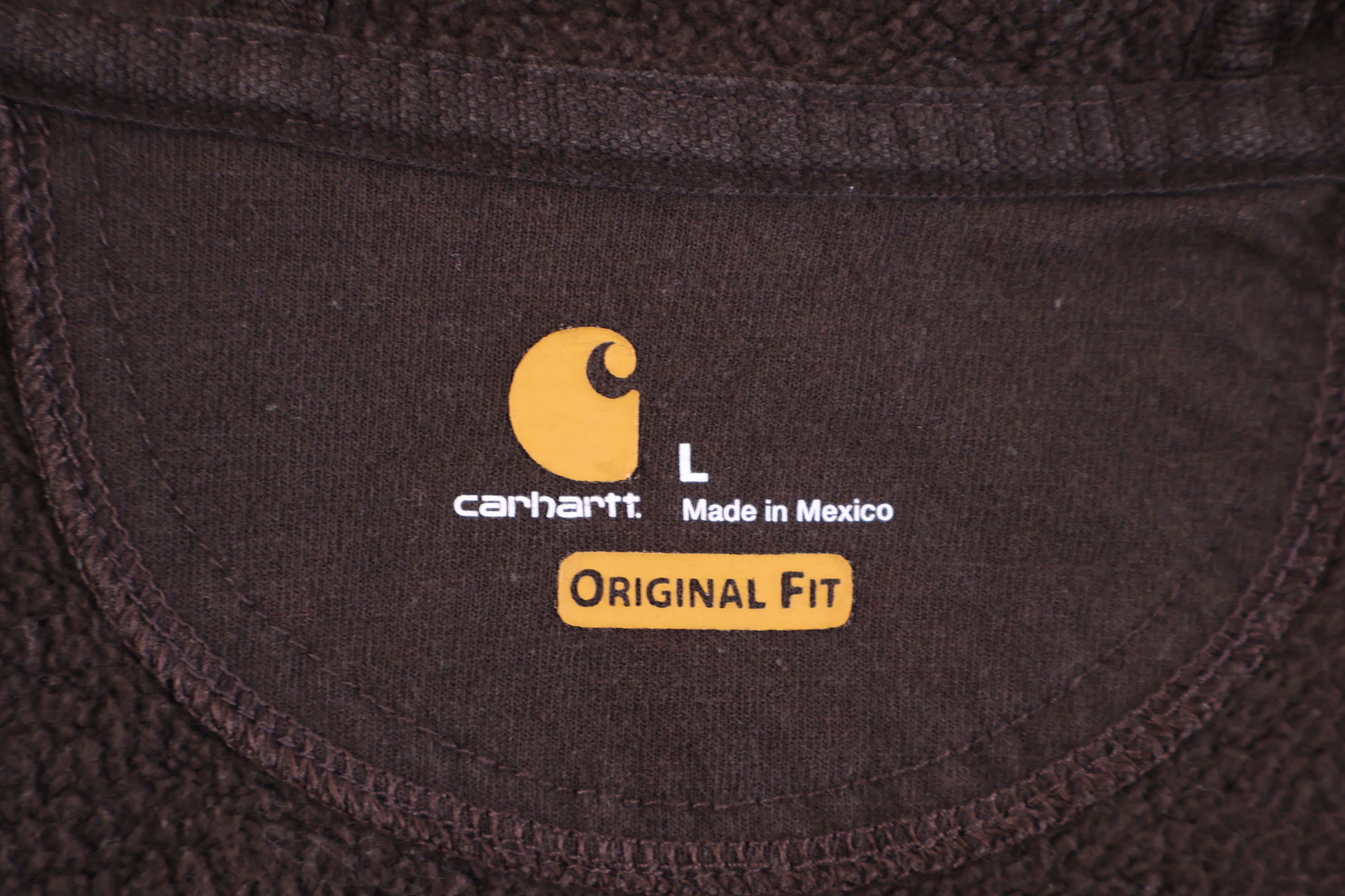 Carhartt Logo Patch Brown Full Zip Jacket