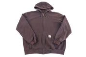 Carhartt Logo Patch Brown Full Zip Jacket
