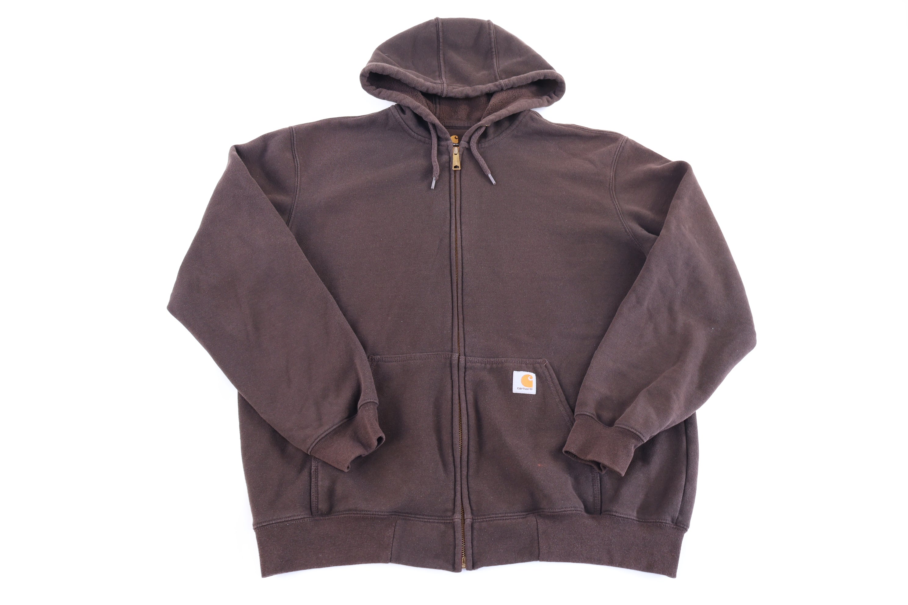 Carhartt Logo Patch Brown Full Zip Jacket