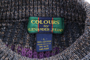 Vintage Colours Multipatterned Knit Sweater