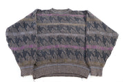 Vintage Colours Multipatterned Knit Sweater